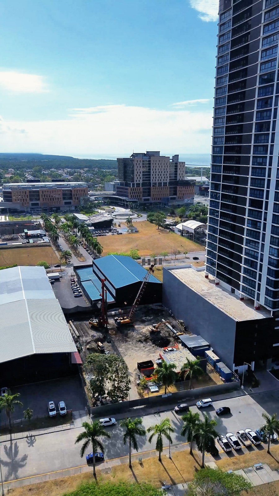 Aurum construction site, aerial view, May 2026
