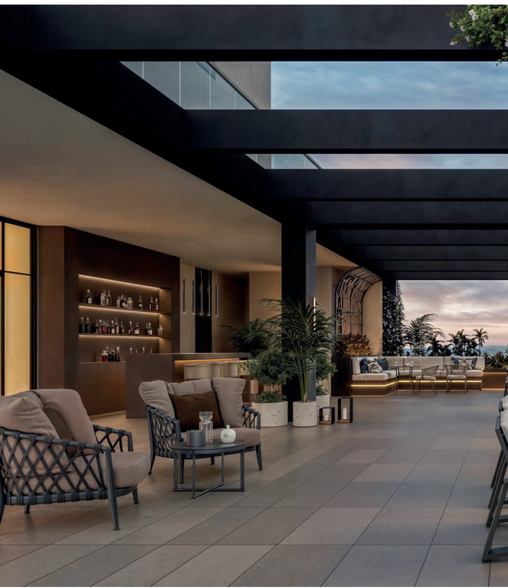 Urban terrace lounge
