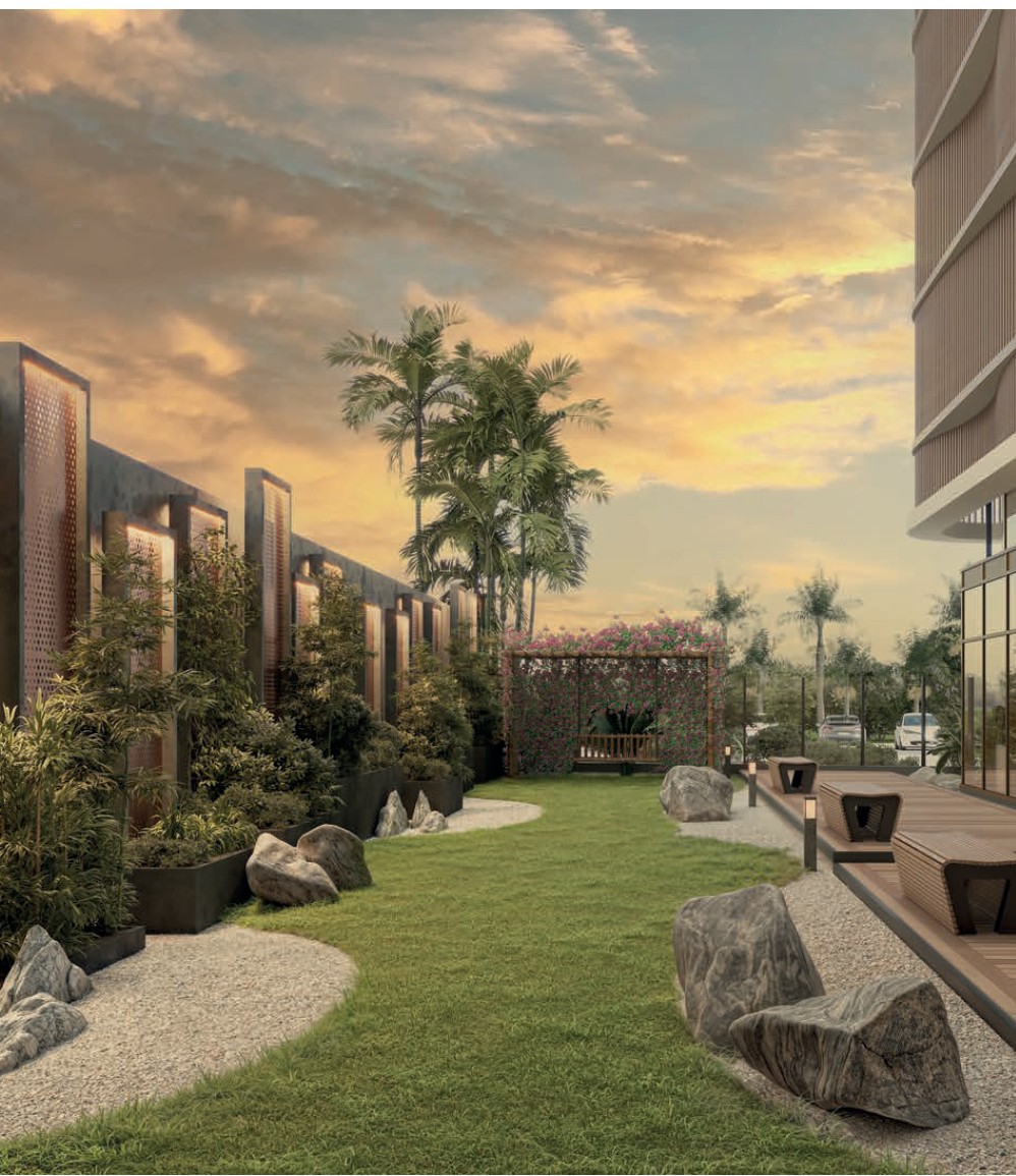 Zen garden at ground floor