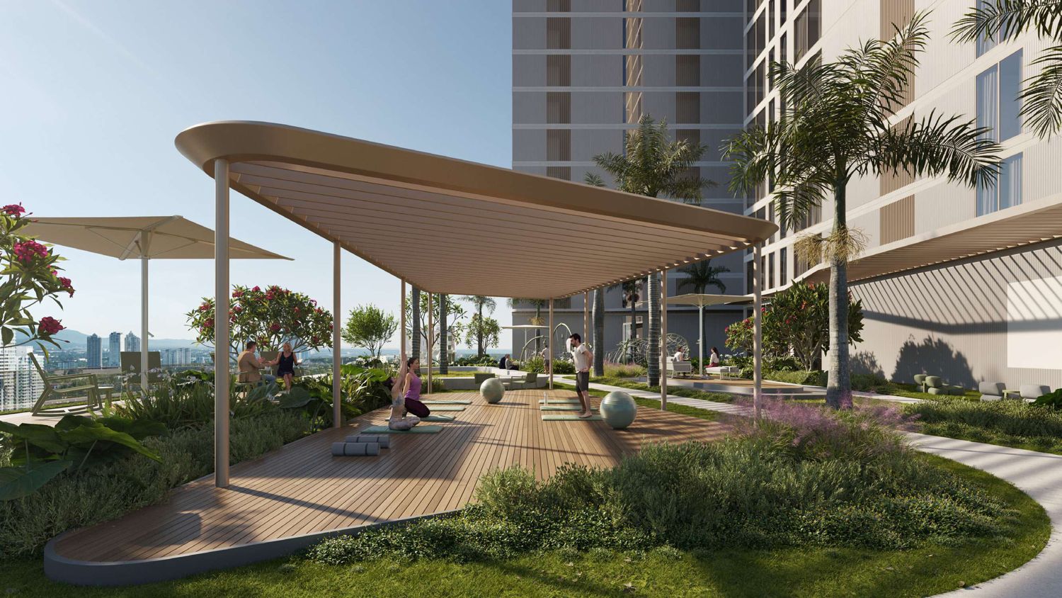 Wellness and yoga deck