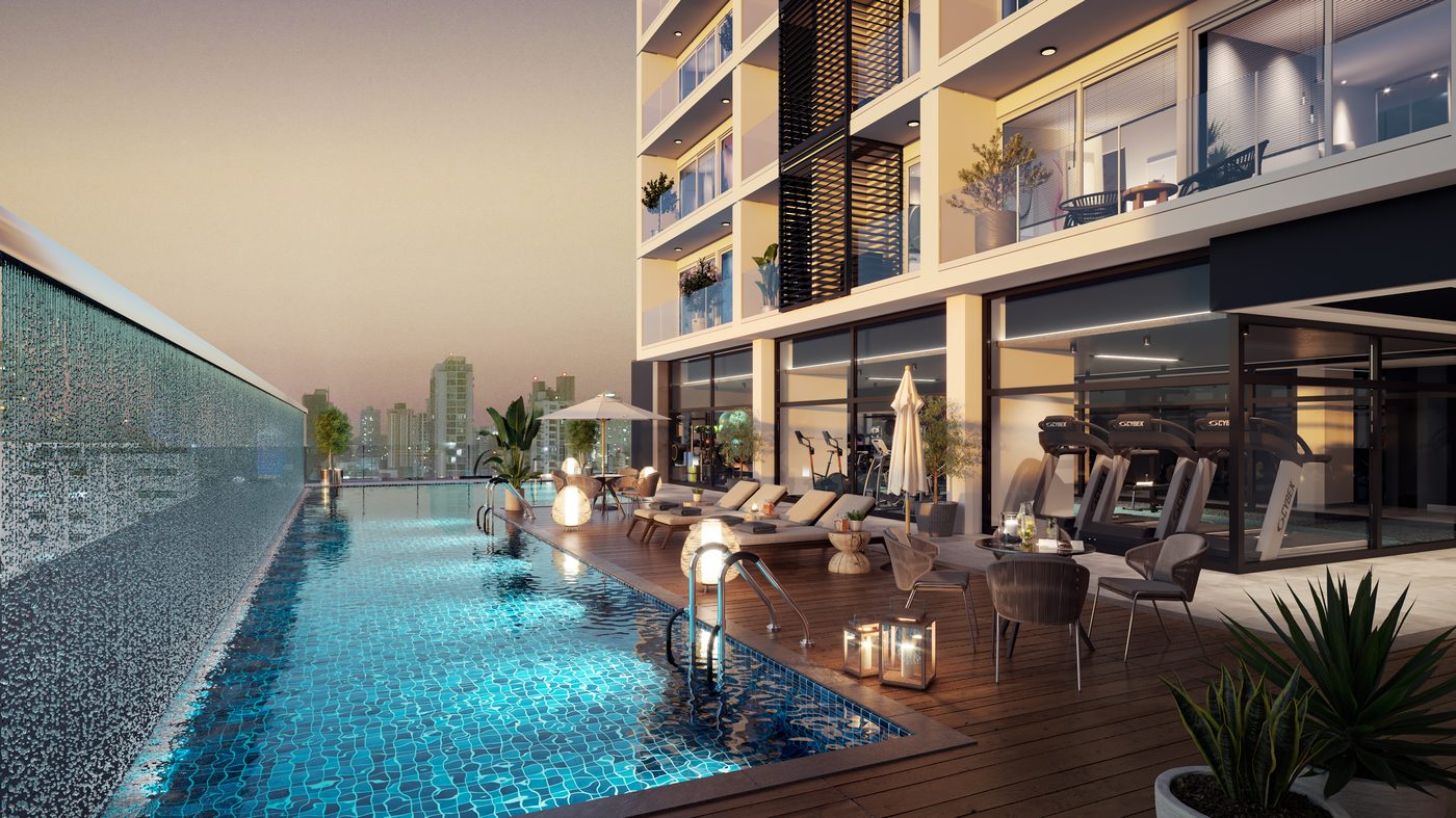 Infinity pool deck